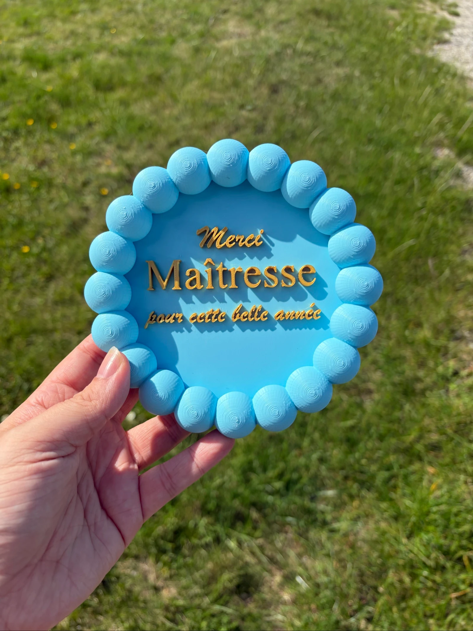 Vide-poche / coupelle décorative "Merci Maîtresse" – cadeau de fin d'année